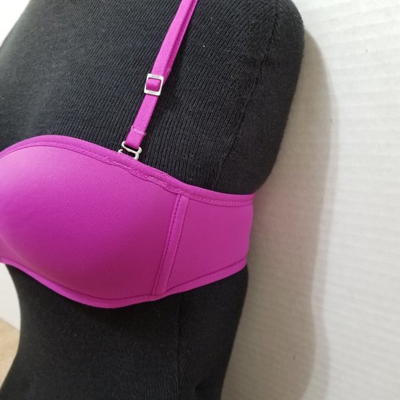 Victoria's Secret PINK bra 32B Multi-Way Bandeau no wire strapless convertible - Picture 3 of 14